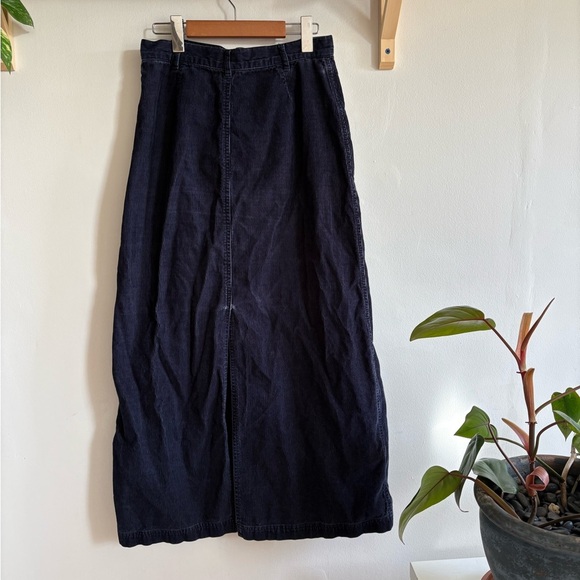 Vintage Jacob Annexe Navy Blue Corduroy Maxi Skirt (Size 5/6) - Picture 5 of 7